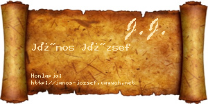 János József névjegykártya