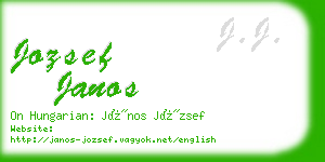 jozsef janos business card